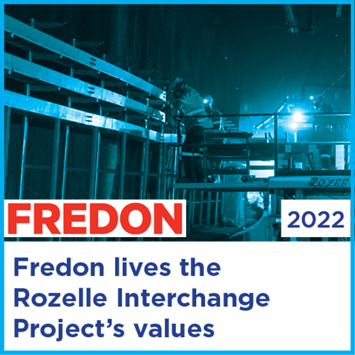 Fredon lives the Rozelle Interchange Project's values | 2022