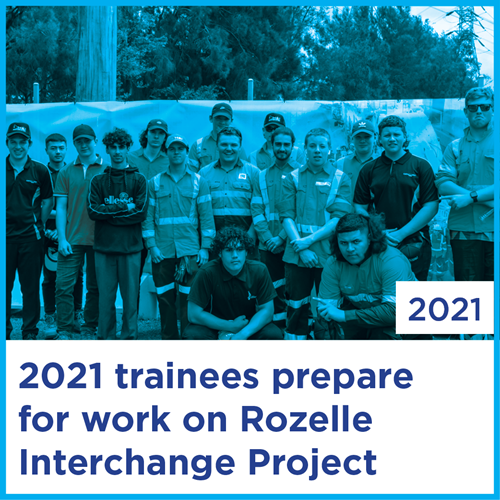 2021 trainees prepare for work on Rozelle Interchange Project | 2021