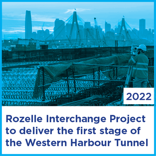 Rozelle Interchange Project to deliver the first stage of the Western Harbour Tunnel | 2022